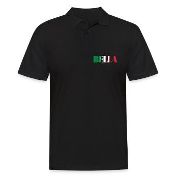 Bella Italia - Männer Poloshirt - Schwarz - Vorne - Kai (181cm)