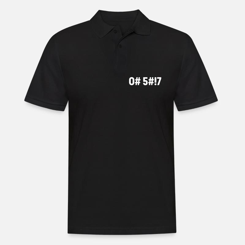 Oh merde, codé - Polo Homme - noir