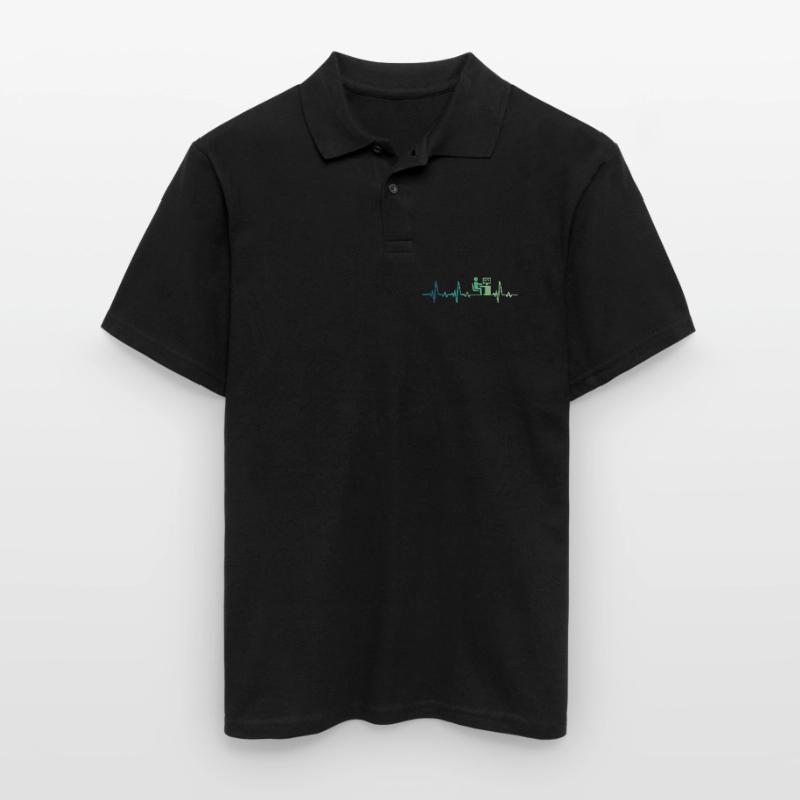 Heartbeat Programmer Developer Men's Polo Shirt