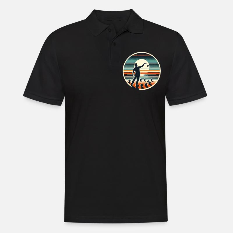 Boule Petanque - Männer Poloshirt - Schwarz