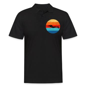 Diving Divers - Men's Polo Shirt - black - Front - Kai (181cm)