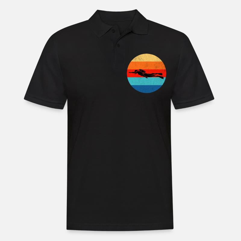 Tauchen Taucher - Männer Poloshirt - Schwarz