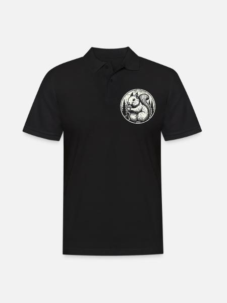 Squirrel - Men's Polo Shirt - black