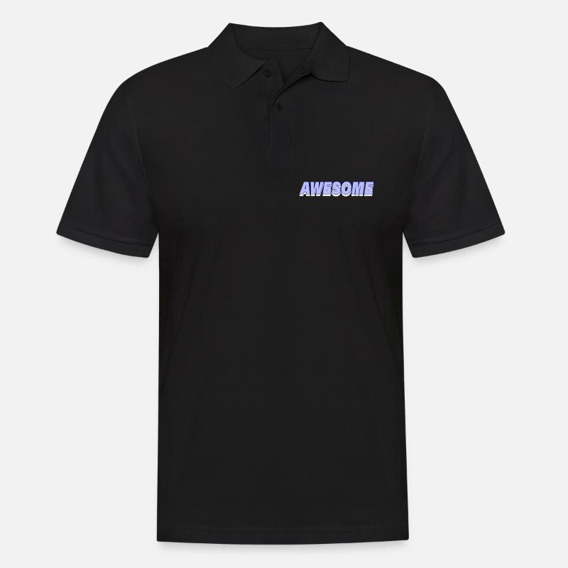 AWESOME - Männer Poloshirt - Schwarz