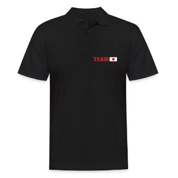 Support-Team Japan - Männer Poloshirt - Schwarz - Vorne - Kai (181cm)