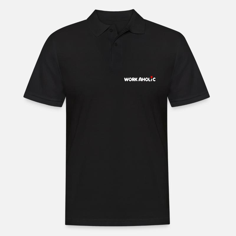 worker workaholic travailler - Polo Homme - noir