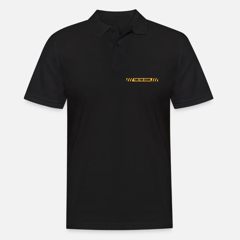 Time for Crime - Männer Poloshirt - Schwarz