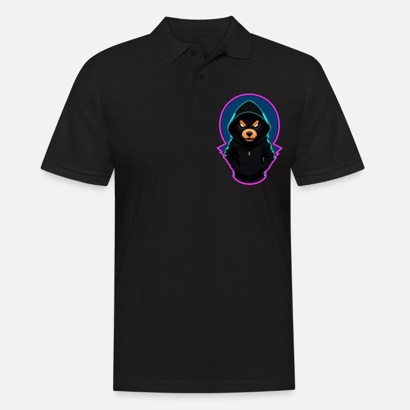 Ours en peluche maléfique avec sweat à capuche - Polo Homme - noir