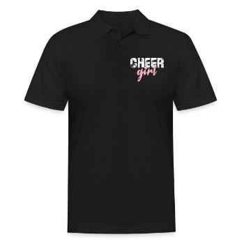 Cheerleader Mädchen - Männer Poloshirt - Schwarz - Vorne - Kai (181cm)