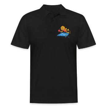 Table Tennis Lion Ping Pong Lion Outfit - Polo Homme - noir - Devant - Kai (181cm)