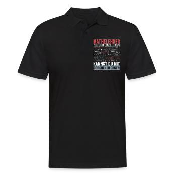 Mathe Mathelehrer - Männer Poloshirt - Schwarz - Vorne - Kai (181cm)