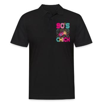 90s 90s 90s Party - Men's Polo Shirt - black - Front - Kai (181cm)