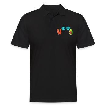 Kawaii Avocado - Men's Polo Shirt - black - Front - Kai (181cm)