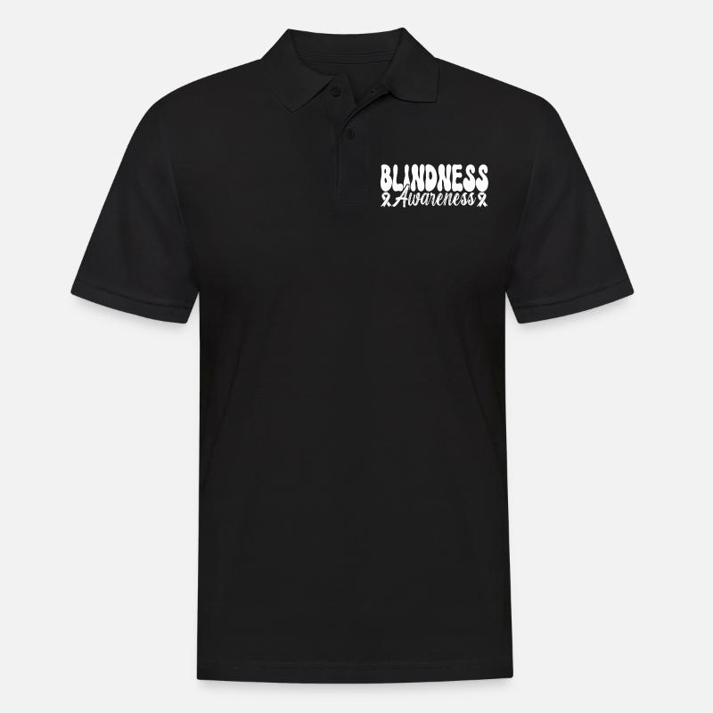 Blind Sehbehinderung - Männer Poloshirt - Schwarz