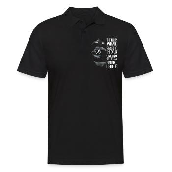 Whale Watchers - Men's Polo Shirt - black - Front - Kai (181cm)