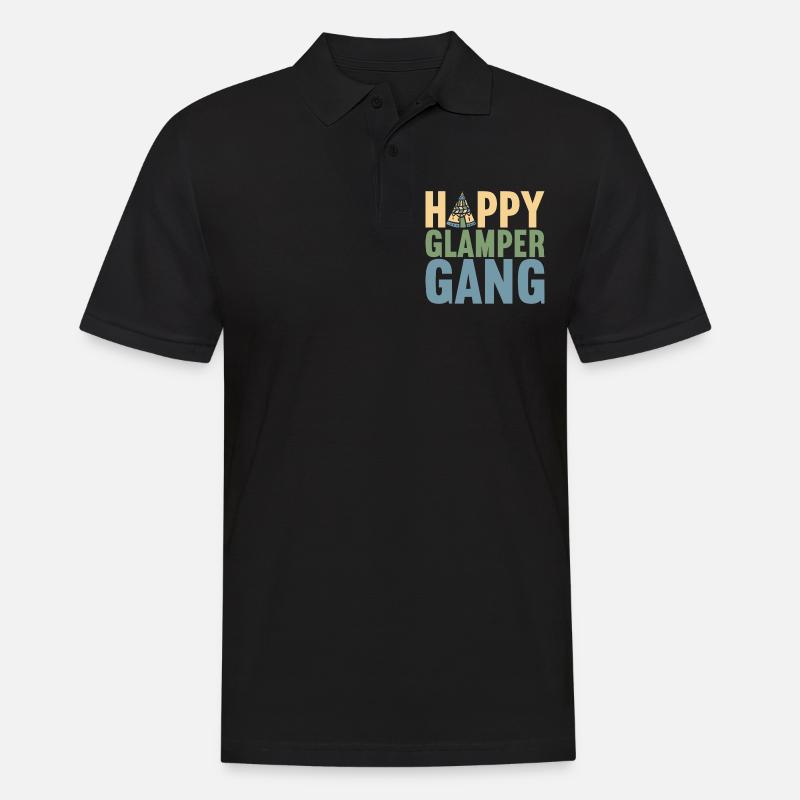 Glamping Glamper - Männer Poloshirt - Schwarz