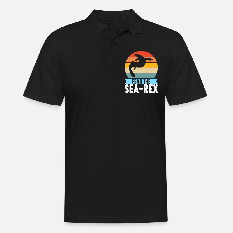 Mosasaurus Dinosaurier - Männer Poloshirt - Schwarz