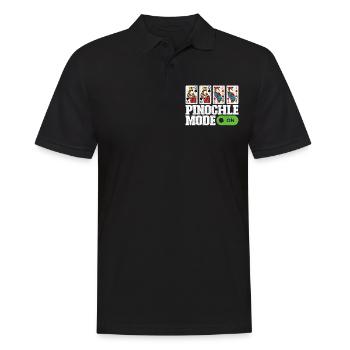 Binocular Pinochle - Men's Polo Shirt - black - Front - Kai (181cm)