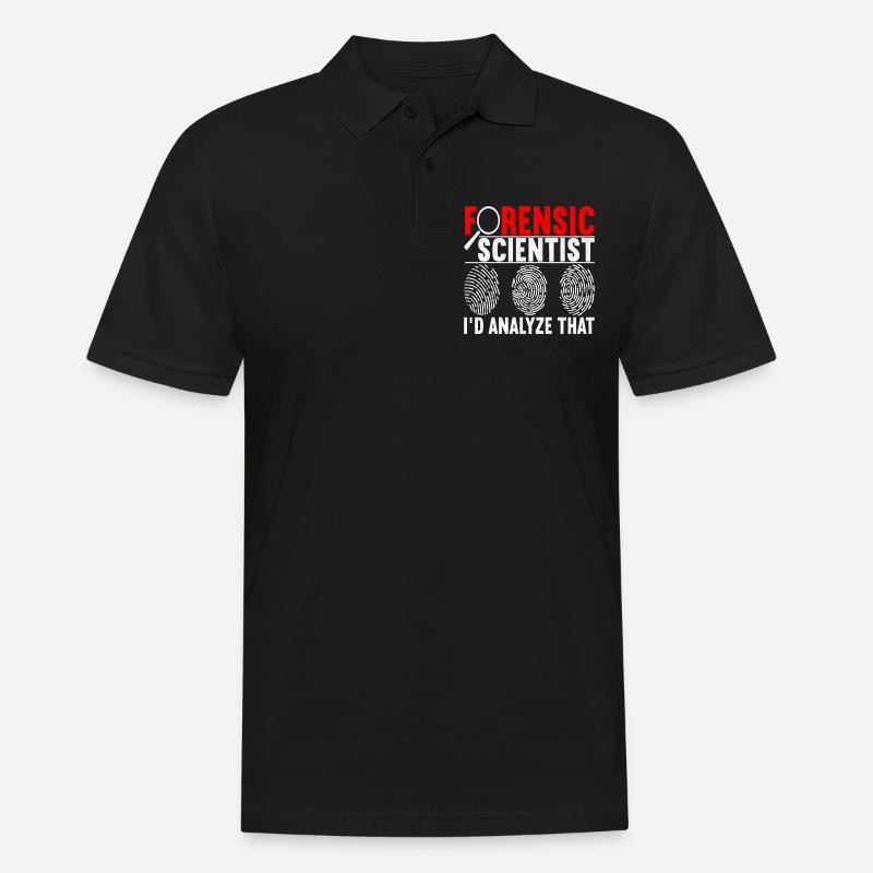 Forensik Forensiker - Männer Poloshirt - Schwarz
