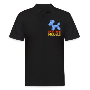 Balloon Animal Balloon Twisting - Men's Polo Shirt - black - Front - Kai (181cm)