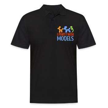 Balloon Animal Balloon Twisting - Men's Polo Shirt - black - Front - Kai (181cm)