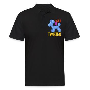 Balloon Animal Balloon Twisting - Men's Polo Shirt - black - Front - Kai (181cm)