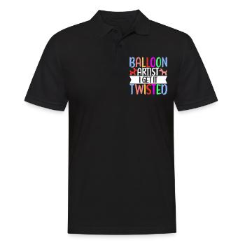 Balloon Animal Balloon Twisting - Men's Polo Shirt - black - Front - Kai (181cm)