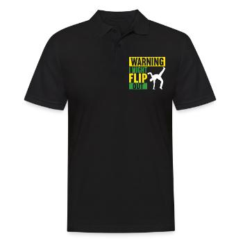 Capoeira Capoeirista - Männer Poloshirt - Schwarz - Vorne - Kai (181cm)
