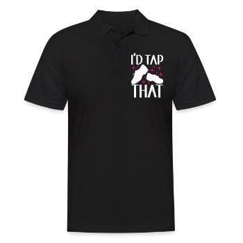 Stepptanz Stepptänzer - Männer Poloshirt - Schwarz - Vorne - Kai (181cm)