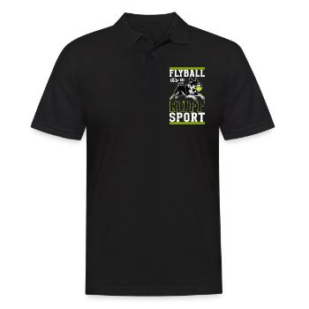 Flyball Dog Sports - Men's Polo Shirt - black - Front - Kai (181cm)
