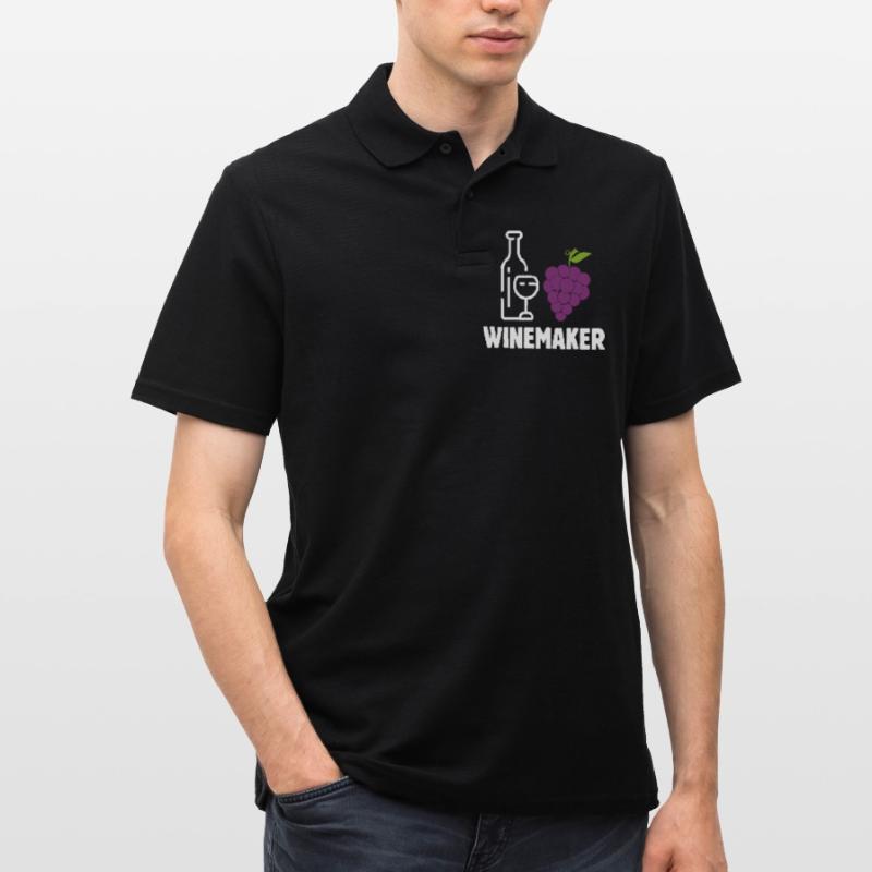 Winemaker Alcoholic Winery Profession Pacemaker Winer Men's Polo Shirt
