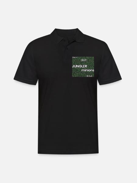 Wenn der JUNGLER minions klaut - Männer Poloshirt - Schwarz