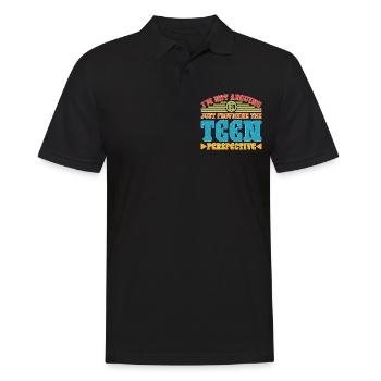 I'm Just Providing The Teen Perspective 2 - Männer Poloshirt - Schwarz - Vorne - Kai (181cm)