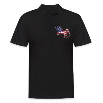 American Unicorn Women Girls 4 juillet - Polo Homme - noir - Devant - Kai (181cm)