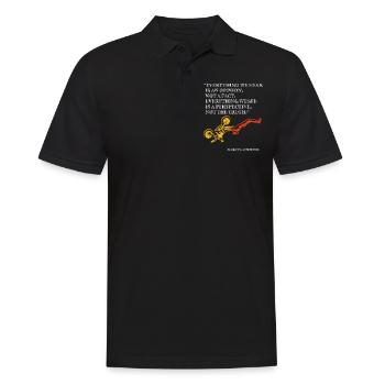 Stoisches Zitat von Marcus Aurelius, Illusion, Point of - Männer Poloshirt - Schwarz - Vorne - Kai (181cm)