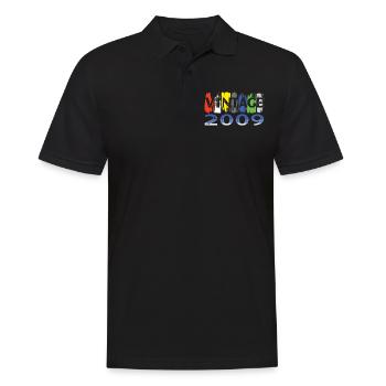 Fantastisch Seit 2009 Retro 13. Bitrthday - Männer Poloshirt - Schwarz - Vorne - Kai (181cm)