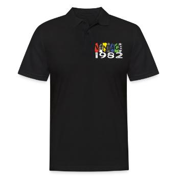 Born 1982 Retro 40th Birthday Limited - Men's Polo Shirt - black - Front - Kai (181cm)