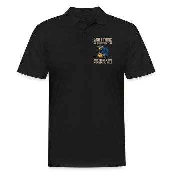 Dicton de soudeur pour les fiers métallurgistes et - Polo Homme - noir - Devant - Kai (181cm)
