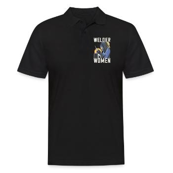 Welder outfit for welders - Men's Polo Shirt - black - Front - Kai (181cm)