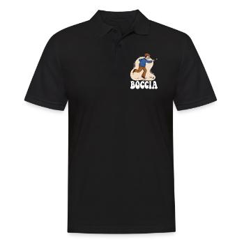 Boccia player Clothing with bocce balls Boccia - Men's Polo Shirt - black - Front - Kai (181cm)