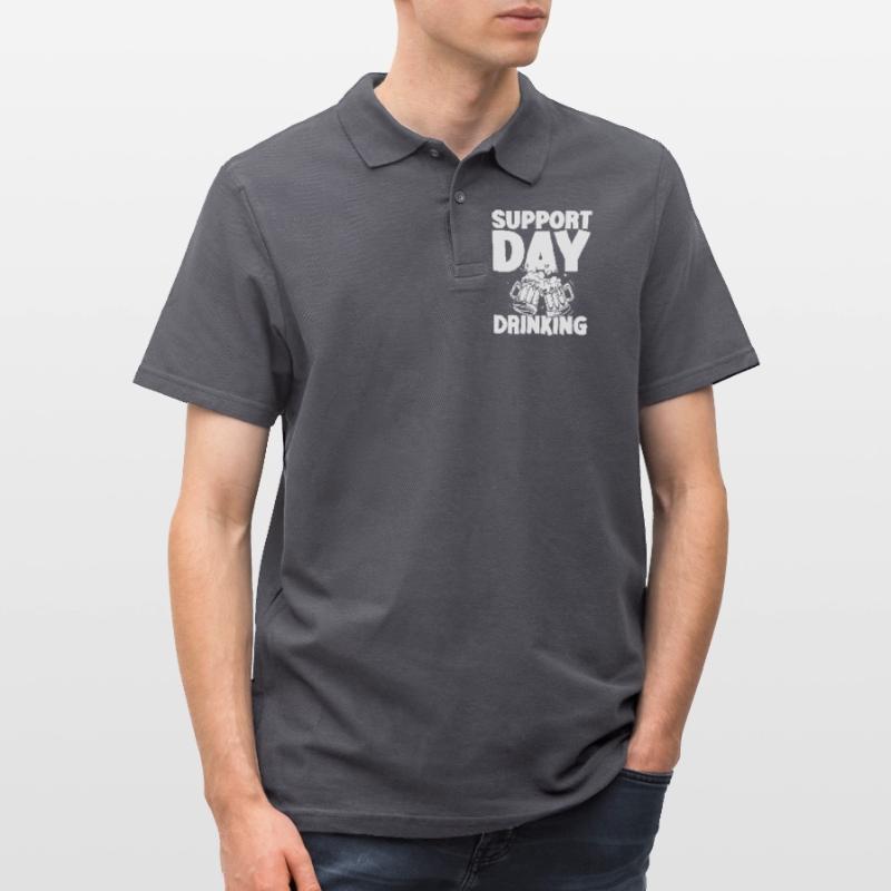 Support Day Drinking Squad Party e bere birra Polo da uomo