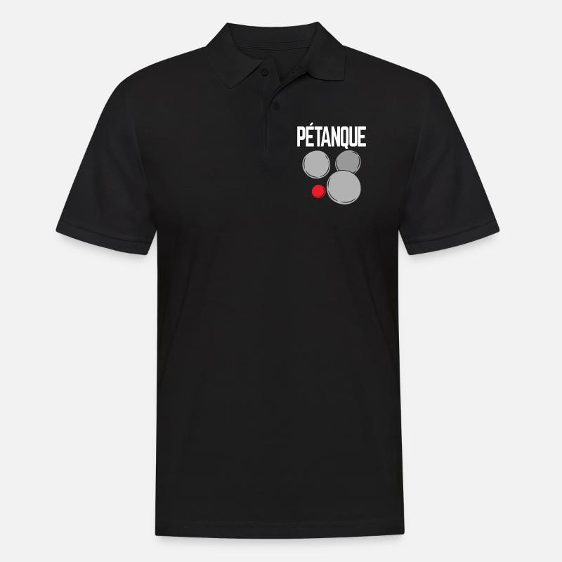 Palle da boule per bouler boules set e bocce - Polo da uomo - nero