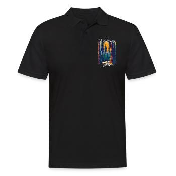 Machen Sie Eine Wanderung Natur Wandern - Männer Poloshirt - Schwarz - Vorne - Kai (181cm)