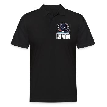 Table Tennis Katze Pingpong Black Cat Mom Outfit - Polo Homme - noir - Devant - Kai (181cm)