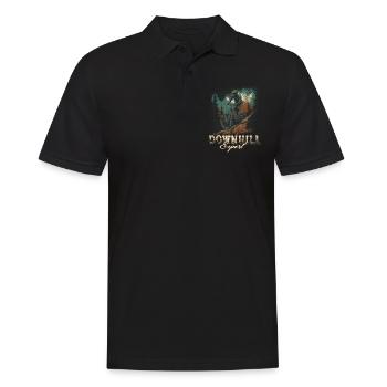 The mountains call the downhill expert - Men's Polo Shirt - black - Front - Kai (181cm)