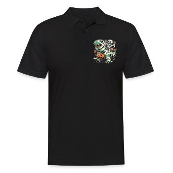 Célébrez le tournant préhistorique à Halloween - Polo Homme - noir - Devant - Kai (181cm)