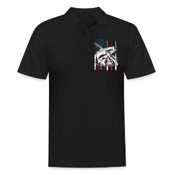 Angeln: Ich Zeige Den Red Snappern Meine Bobber - Männer Poloshirt - Schwarz - Vorne - Kai (181cm)