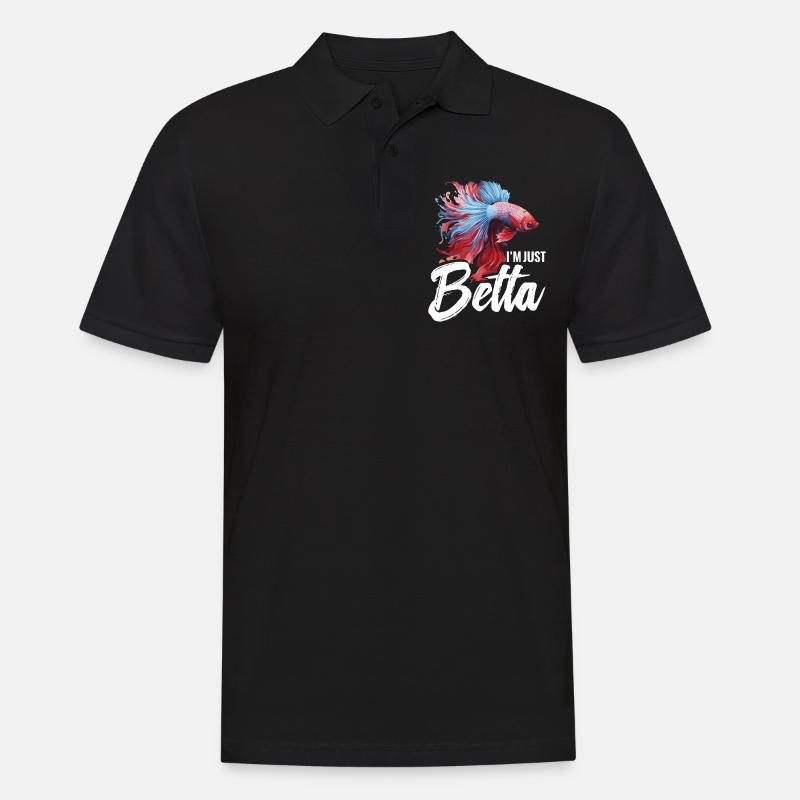 I'm Just Betta Fish - Männer Poloshirt - Schwarz