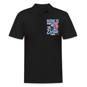 Zuhause Ist, Wo Mein Betta-fisch Ist - Männer Poloshirt - Schwarz - Vorne - Kai (181cm)