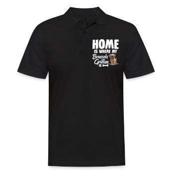 Zu Hause Ist Mein Brüsseler Griffon - Männer Poloshirt - Schwarz - Vorne - Kai (181cm)